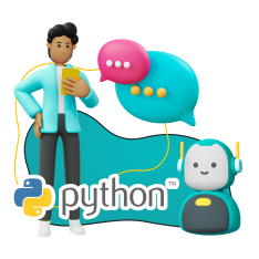 Умный чат-бот на Python - КИБЕРшкола программирования для детей, компьютерные курсы для школьников, начинающих и подростков - KIBERone г. Шуя