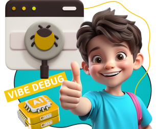 Тестирование & Vibe Debug. Охотники за багами - КИБЕРшкола программирования для детей, компьютерные курсы для школьников, начинающих и подростков - KIBERone г. Шуя